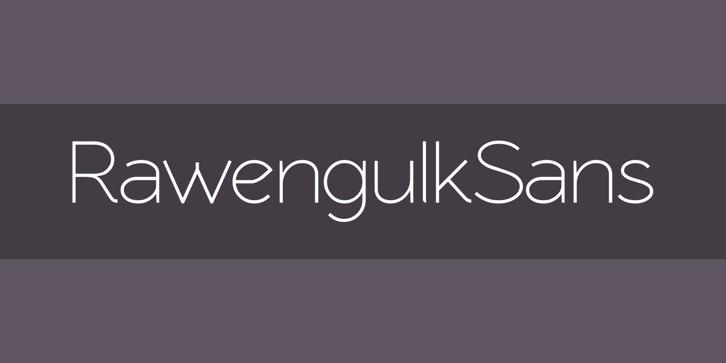 Beispiel einer RawengulkSans-Schriftart